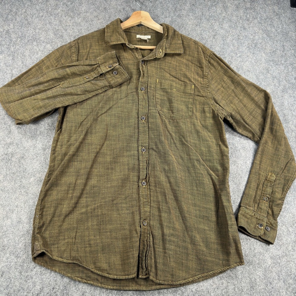 Carbon 2 Cobalt Shirt Mens Medium Tall Green Cotton Long Sleeve Button Front - Picture 2 of 12